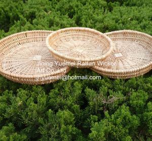 Quality 2016 wicker tray basket wicker storage basket willow fruit tray round shape wholesale
