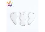 CE 8g Polished Split Spot Stainless Steel Heart Pendant