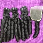 Mink Brazilian Bohemian Human Braiding Hair Bundles Aunty Funmi OEM
