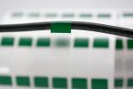 12*23.5-9.5mm 1.5mil Cable lable Green Matte Translucent Water Resistant Vinyl