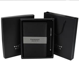 Quality Gift Set Hardcover Leather A5 Lined Journal Writing Thick Classic Ruled Notebook with Pen wholesale