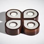 Home Decoration Unique Jar Candles Wooden Style Tealight Candle Holder