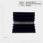 6000 Series Grade Aluminum Extrusion Heat Sink , Black Anodizing Aluminum