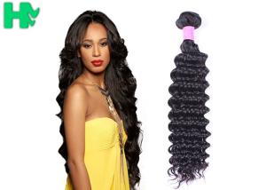 Quality Deep Curl Remy Human Hair Weave , 100% Virgin Human Peruvian Deep Curly Hair Extensions wholesale