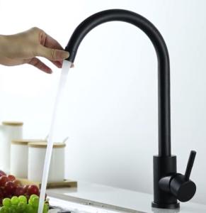 Quality Black Baking Varnish Cold SUS304 Hot Water Kitchen Faucet wholesale