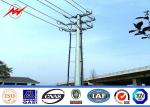 132 Kv Utility Pole Hot Dip Galvanized Steel Poles 3mm Thickness
