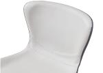 Gray Leather Padded Dining Chairs Without Armrest