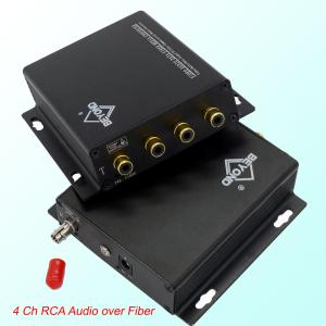 4Ch Audio to Fiber Optic Converter Extender RCA Audio Connector