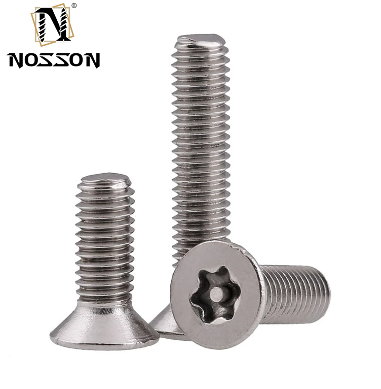 ANSI/ASME Standard 304 Stainless Steel Torx Round Pan Head With Pin Anti Theft Security Screws Six Lobe Button Head Tamper Proof Bolts