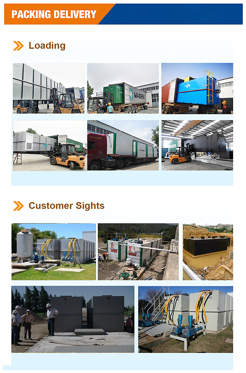 Container Sewage Treatment Plant for Rural Water Purification Capacity 0.5-30m3/h