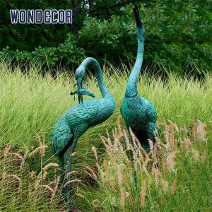 Quality Life size outdoor garden metal bird Red-crowned crane Bronze sculpture wholesale