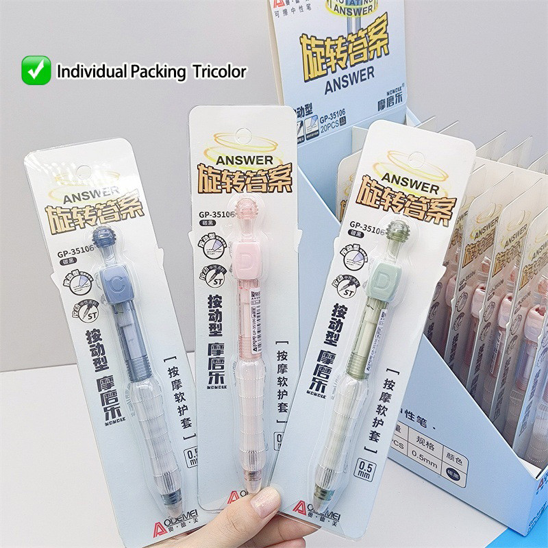 Fashion Rotate Toy Pen Erasable Neutral Plastic 0.5mm Pens for Students