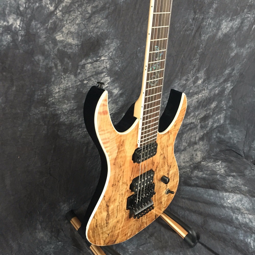Hot Selling 6 Strings Brown Quilted Finish Jackson Electric Guitars With Black Hardwares
