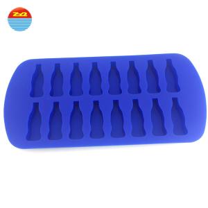 Quality Large personalized Cola Coke bottle shape custom silicone ice cube tray mold wholesale
