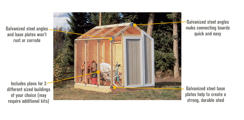 96 x 84 x 97.56 inch Galvanized Steel Shed Kit for Barn Roof Tailored to Your Needs