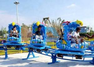 Quality Outdoor Theme Park Roller Coaster , Kids Mini Roller Coaster Ocean Theme Spinning Sliding wholesale