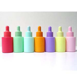 Quality Frosted Amber Glass Empty Hair Essential Oil Dropper Bottle 30ml 50ml 60ml wholesale