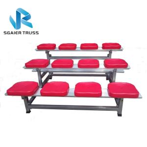 Quality School Sports 4 Row Bleachers , High Material Strength Aluminum Grandstands wholesale