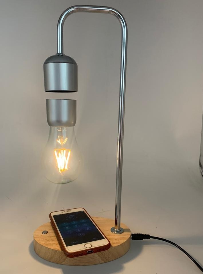 factory sale magnetic levitation wirless charing for cellphone lamp light night bulb gift