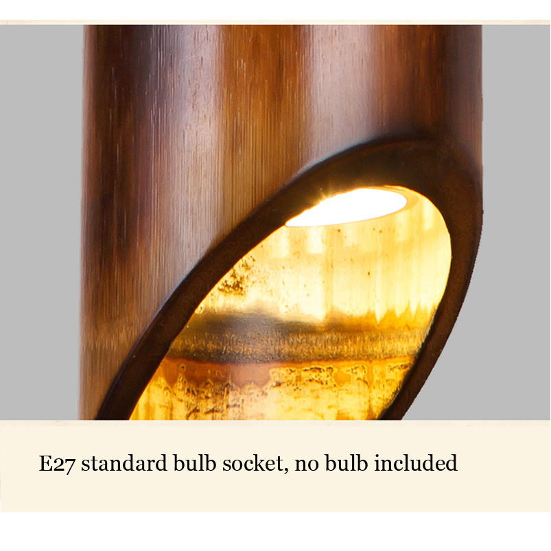 Retro Loft Vintage Chandelier Restaurant Corridors Chinese Antique Bamboo Rope Light(WH-VP-143)