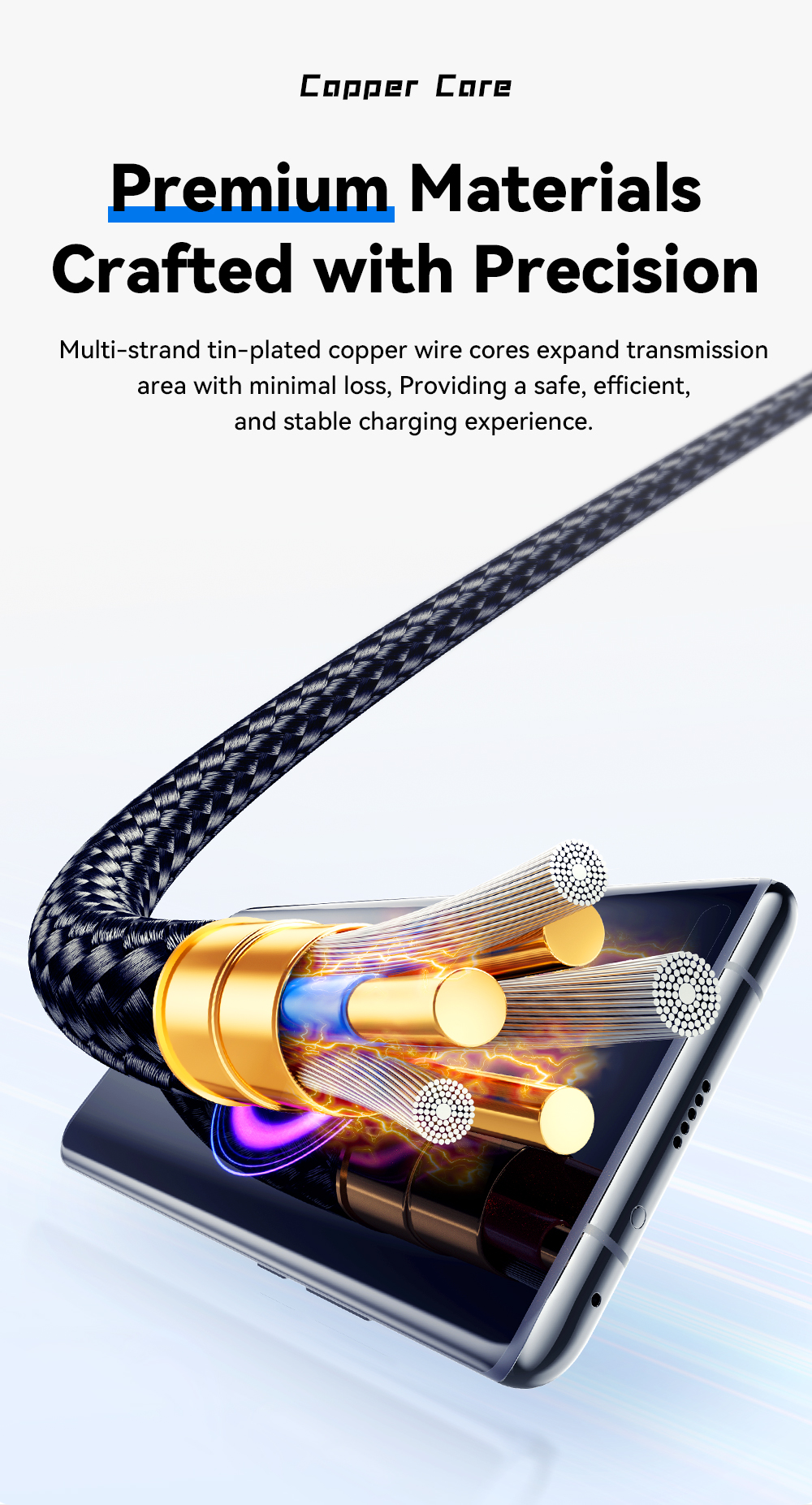ESSAGER ES-X45 Series 100W Data Cable Charging Cable USB C to USB A