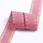 7mm-38mm Blue Embroidered Ribbon ISO9001 Embroidered Floral Ribbon