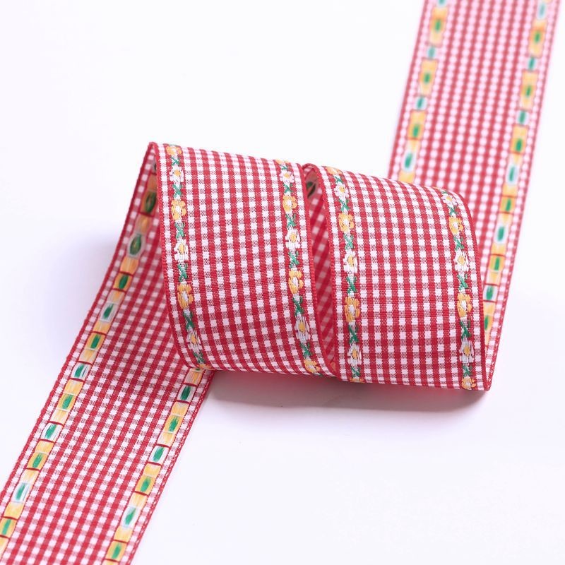 7mm-38mm Blue Embroidered Ribbon ISO9001 Embroidered Floral Ribbon