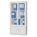 Sliding Door Steel Filing Cabinet Knock Down Metal Stationery Cupboard With