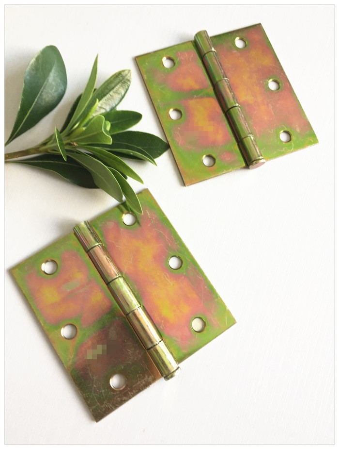 Yellow Zinc Heavy Duty Door Hinges , Metal Door Hinges Metal Material