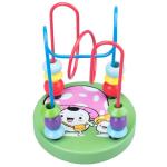 Montessori Wooden Toys for Kid Wooden Circles Bead Wire Maze Roller Coaster