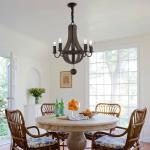 Vintage Wood Chandelier Farmhouse America Pendant Chandeliers Lighting(WH-CI-109