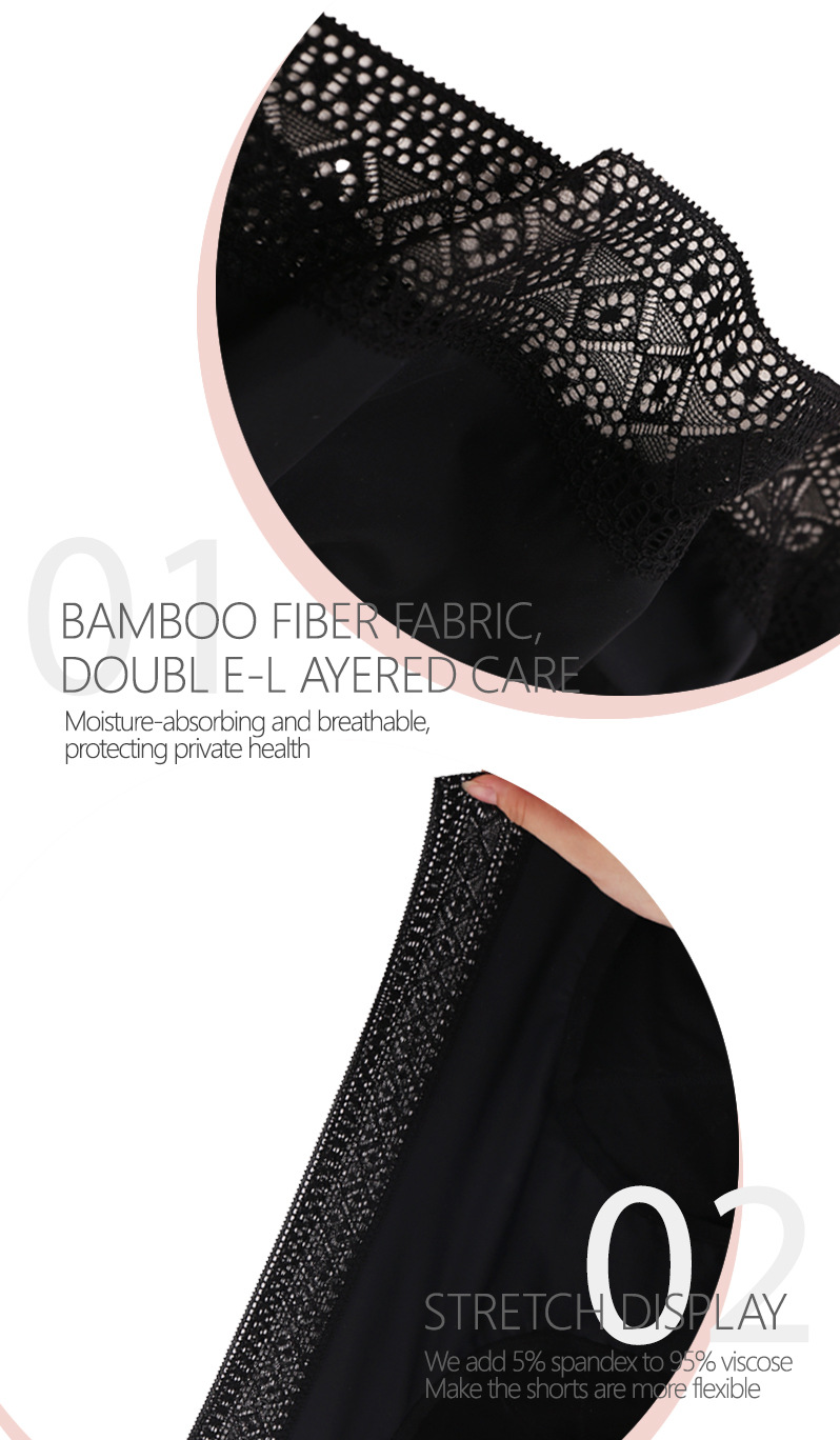 Mid-Rise Period Pants Heavy Flow 4 Layers Women Absorbent Pants For Periods