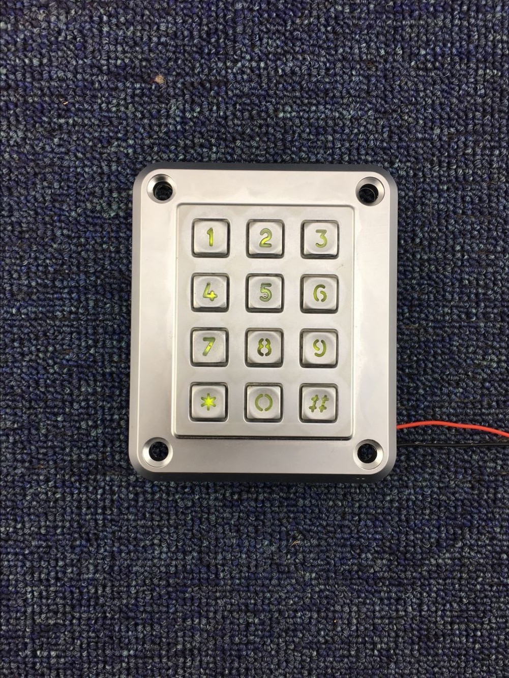 Higher quality cheapest waterproof IP67 die cast illuminated numeric keypads with male pin out connector