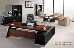 Quality luxury office big boss leather table furniture/luxury office executive leather desk wholesale