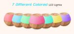7 Color Led Wooden 300ml Mist Desktop Wood Grain Ultrasonic Diffuser