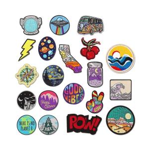 Quality Embroidery Woven Patch Label Sew On Applique Polyester Material wholesale