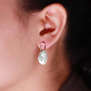 Quality New Design Daimonds Rose Gold White Gold Two Tone Dangle Earrings(GDE018) wholesale