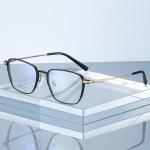 Non Prescription Titanium Cable Temple Eyeglasses Clear Lenses CE
