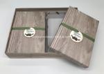 Little - Giant Big Christmas Gift Boxes For Kids Wood Pattern Decoration Ribbon
