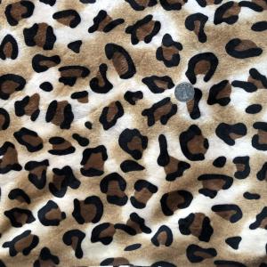 Quality Professional Tiger Printed Fleece Fabric 220GSM~500GSM Warp Knitting wholesale