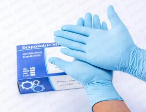 Quality Ambidextrous Non Medical Disposable Nitrile Gloves Powder Free Non Sterile wholesale