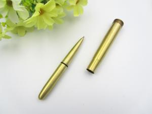 Quality brass metal gel pen good quality metal ball pen yellow color metal pen wholesale