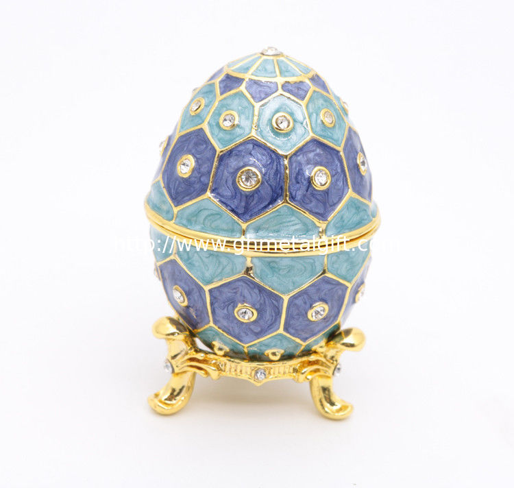 Faberge Egg Crystals Jewelry Trinket Box Gift Enamel Easter Faberge Egg Jewellery Box Ring Earrings Russian Case