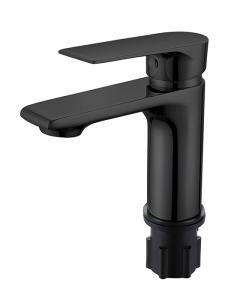 Quality Metal Matt Black Bathroom Basin Mixer Faucet Single Lever wholesale