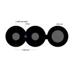 GJYXFCH G657A SM Fiber Optic Cable 1 Core FRP Strength Member 1200N