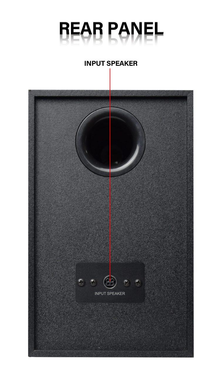 Desktop Speakers Wireless HiFi Wooden Black Bookshelf Speakers with Remote Control