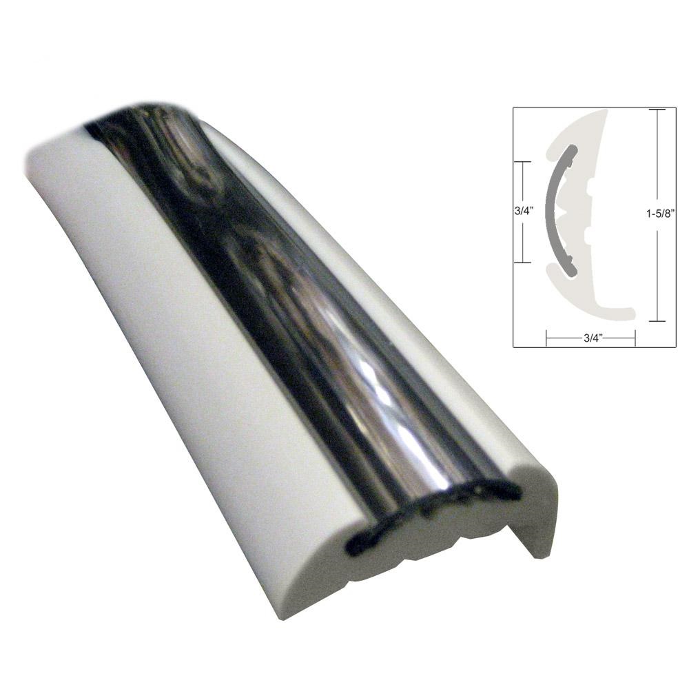 Rigid Boat Dock Rail Rubbing Strakes Made of Eco-Friendly Vinyl and Stainless Steel