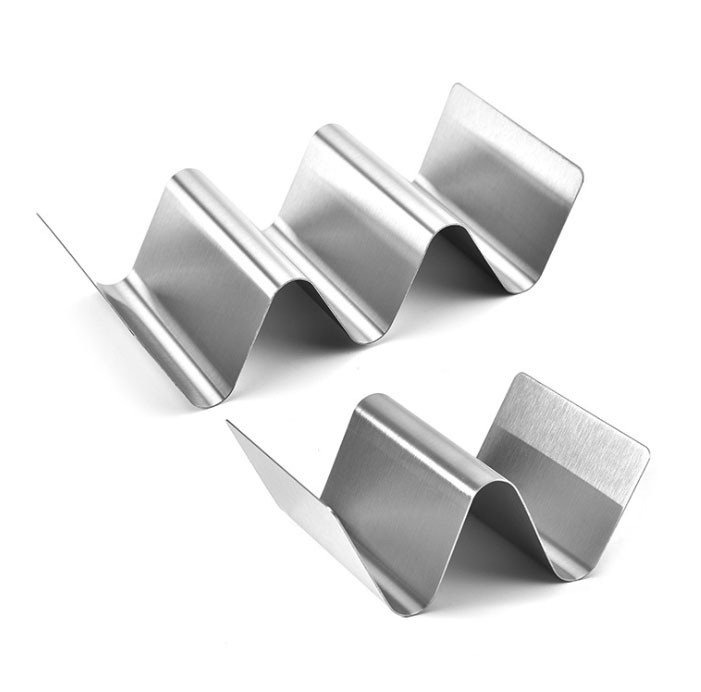 Wholesale Cheaper Price Stainless Steel Mexico Style Taco Holder Wave Shape Biscuit Stand 18/8 or 18/0