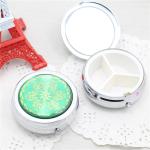 Creative Portable Travel Small Metal Pill Box With 3 Compartments