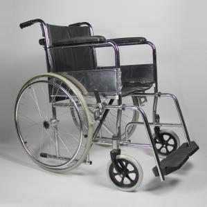 Quality Custom Color Folding Steel Wheelchair Flip Back PU Seat And Armrest wholesale